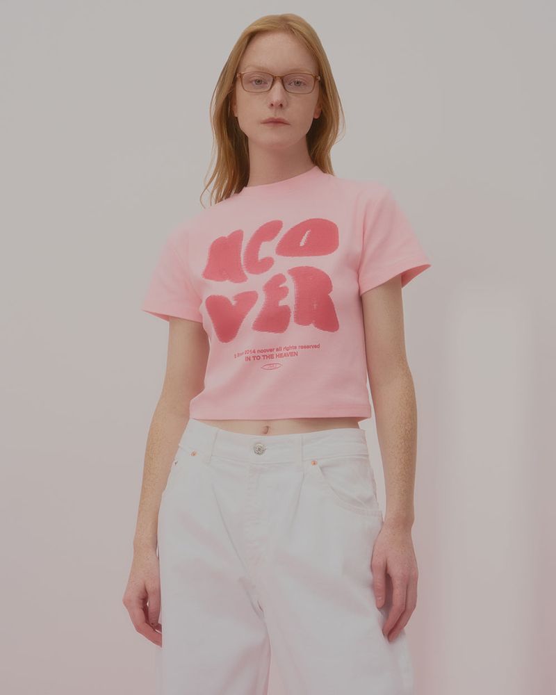 POINTAGE LOGO CROP TSHIRT-PINK