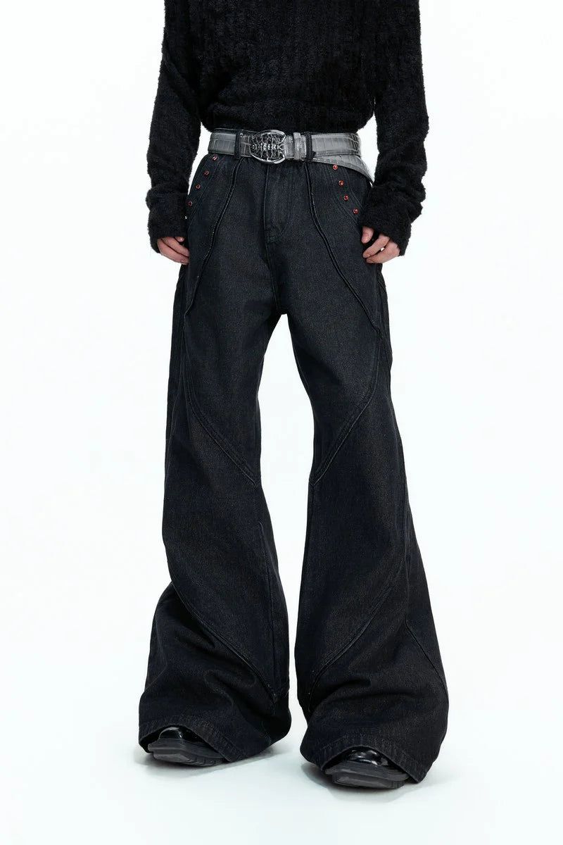 Vintage Washed Flare Jeans