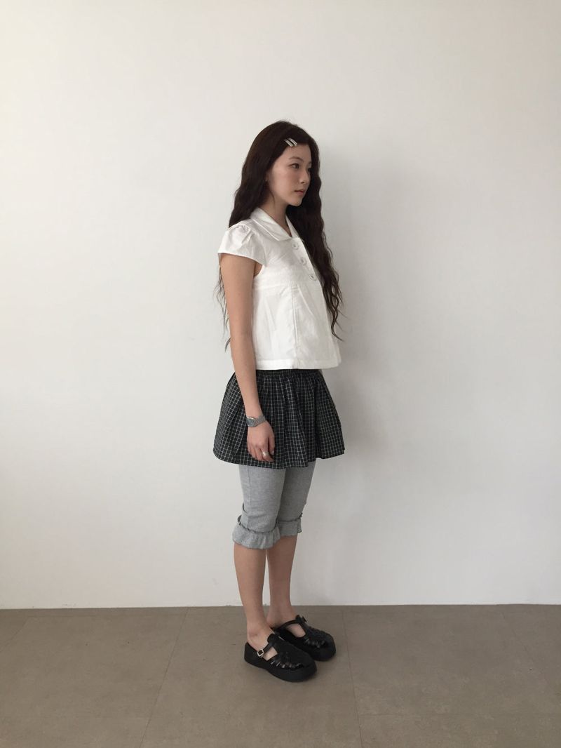 Segno frill capri pants (2color)