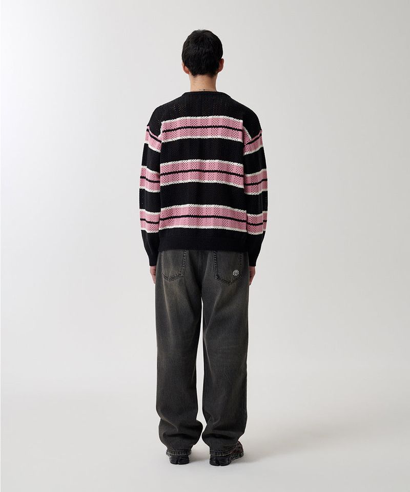 MESH STRIPE KNIT