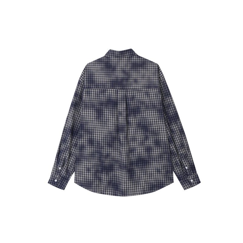 Leon vintage washing checkered shirt
