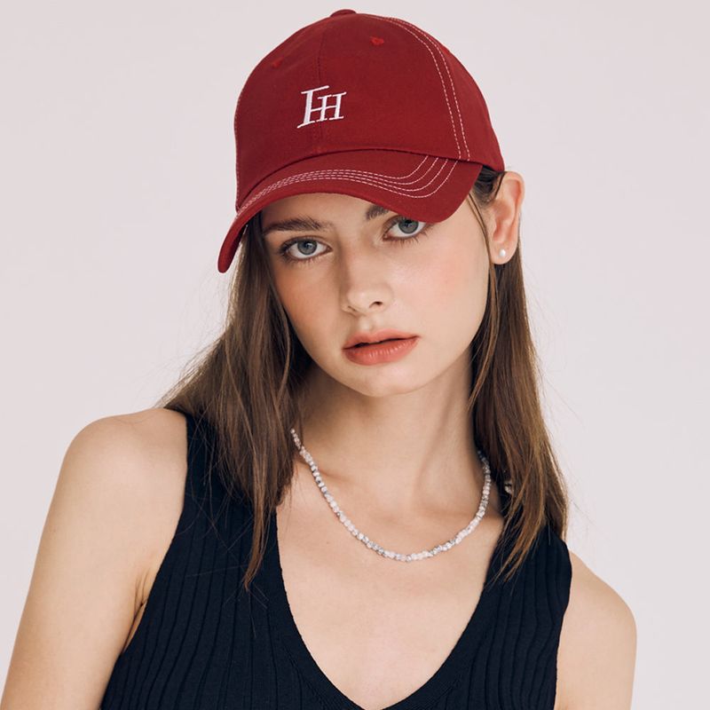 SIGNATURE LOGO STITCH BALL CAP (RED)