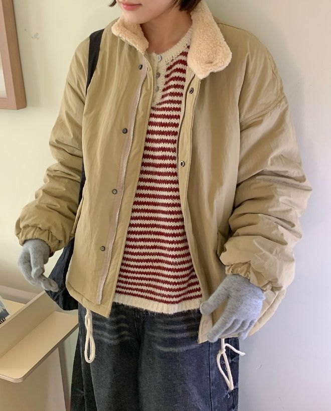 Jukut Wool Bomber Padding Jumper