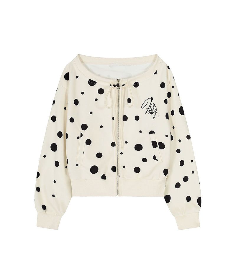 Cozy&Kitsch(コージーアンドキッチ)の「Dot Signature Hoodie Zip-up 233391189(Tops)」