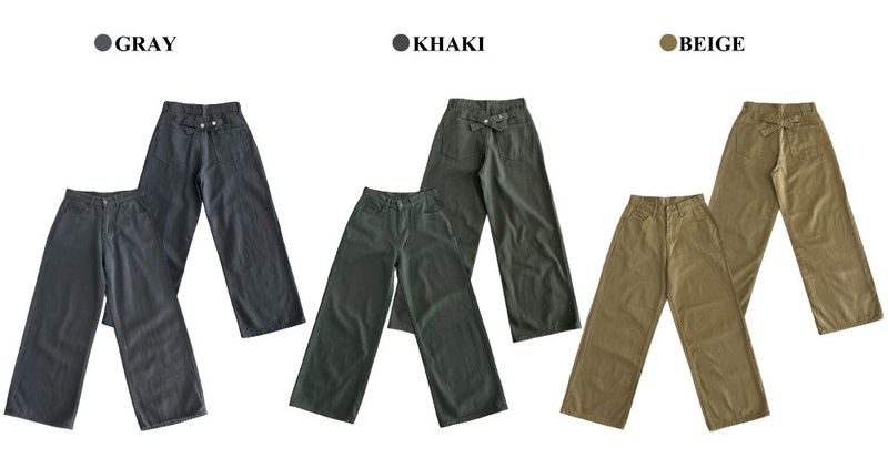 Back Point Bizzo Wide Long Denim Pants