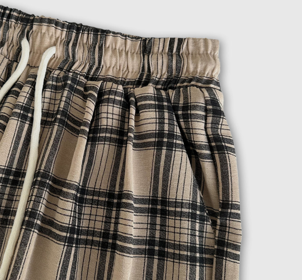 Kuiper Turkic Check Pattern Wide Fit Pants