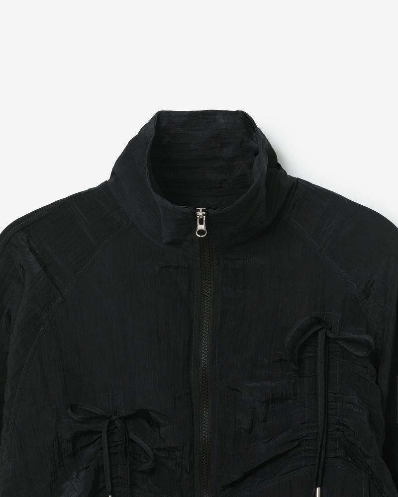 Ribbon wind set-up jumper [ natural black ]