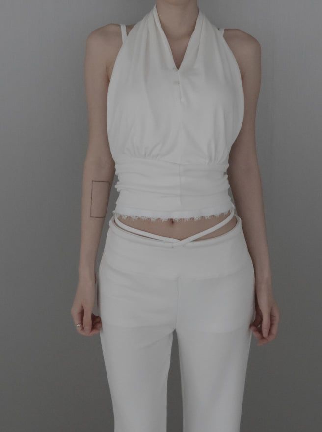 Lua Button Halter Top