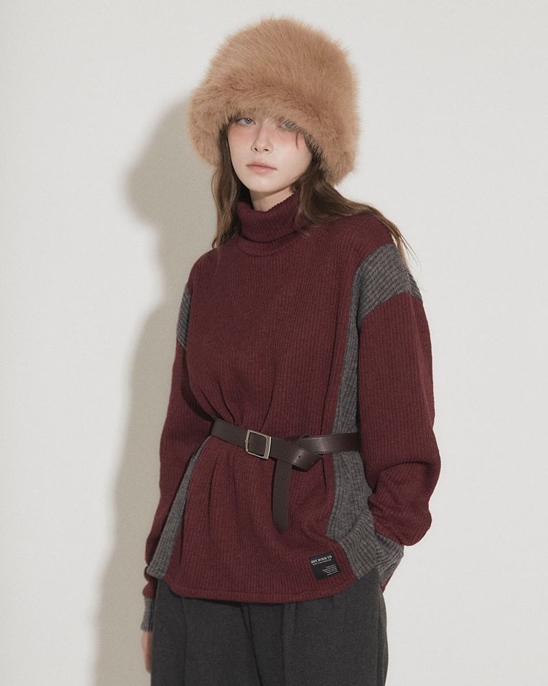 PLAIN FAUX FUR BUCKET HAT [2colors]