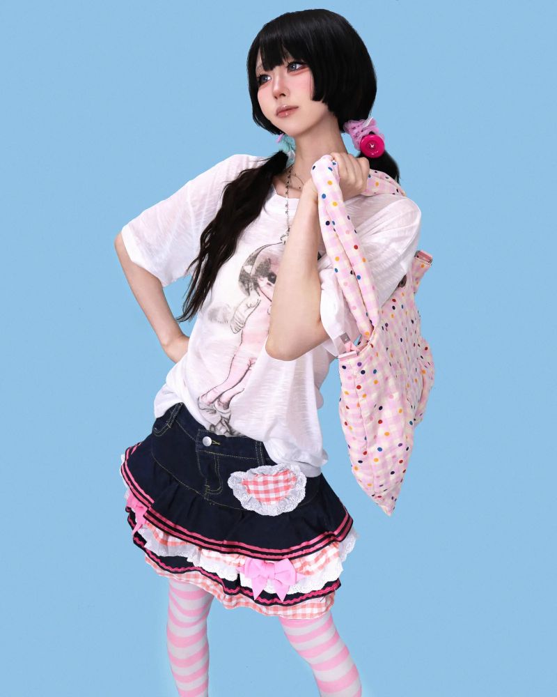 lovely dot ribbon bag (4color)