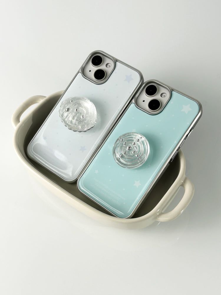 Constellation Silver Epoxy Bumper Case(Sky Blue)
