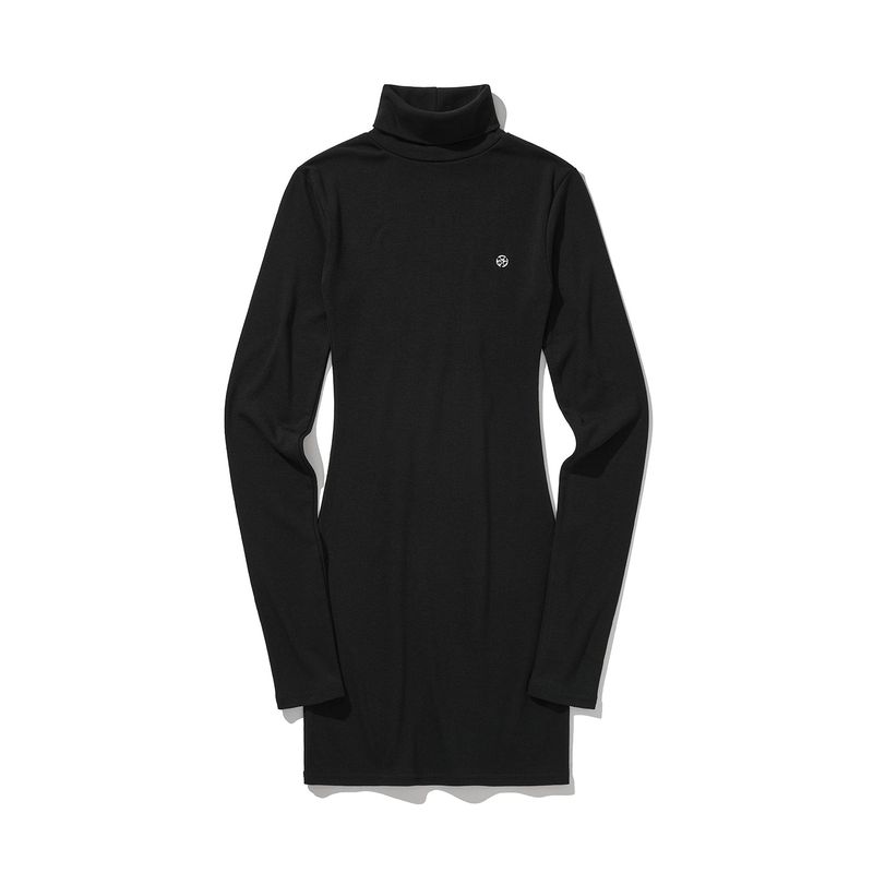 (DUC) Turtleneck Mini Dress Black