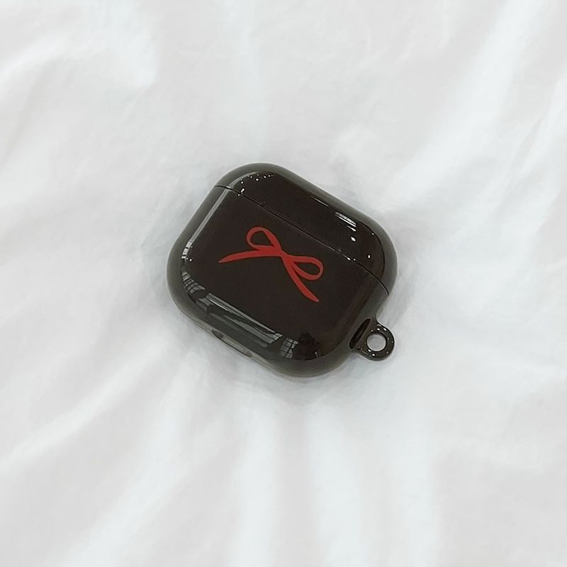 ribbon glossy airpods case(brown)
