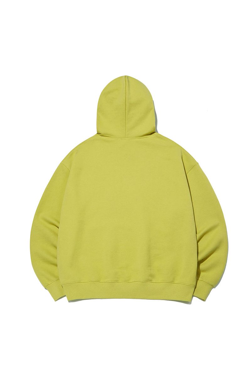 Square Graphic Hoodie_Lime Olive
