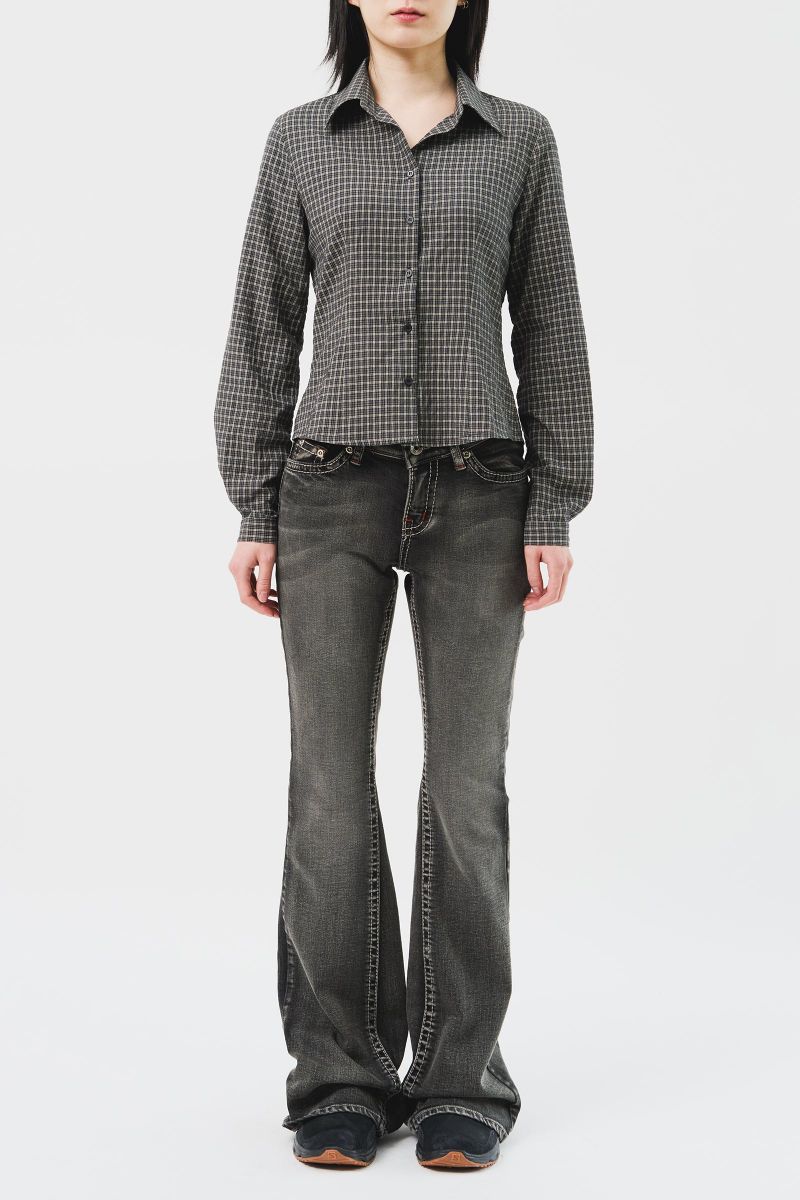 (W) Muer Checked Shirt (3color)