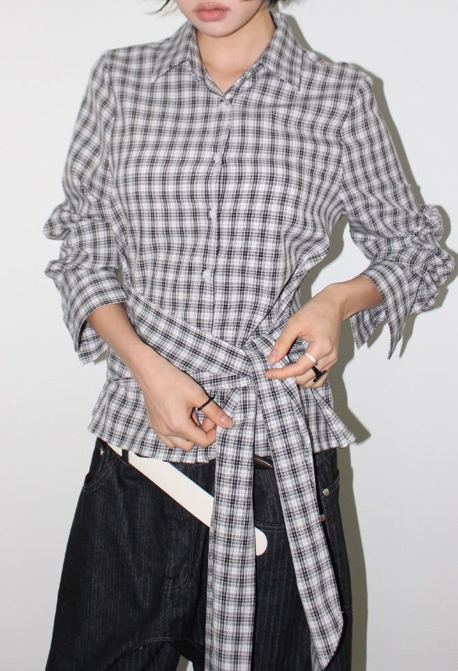 SIDE STRAP CHECK SHIRT