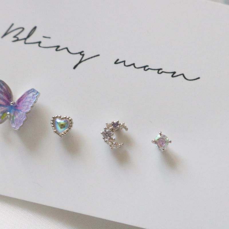 [4 set] Lucid Purple Butterfly Piercing Set