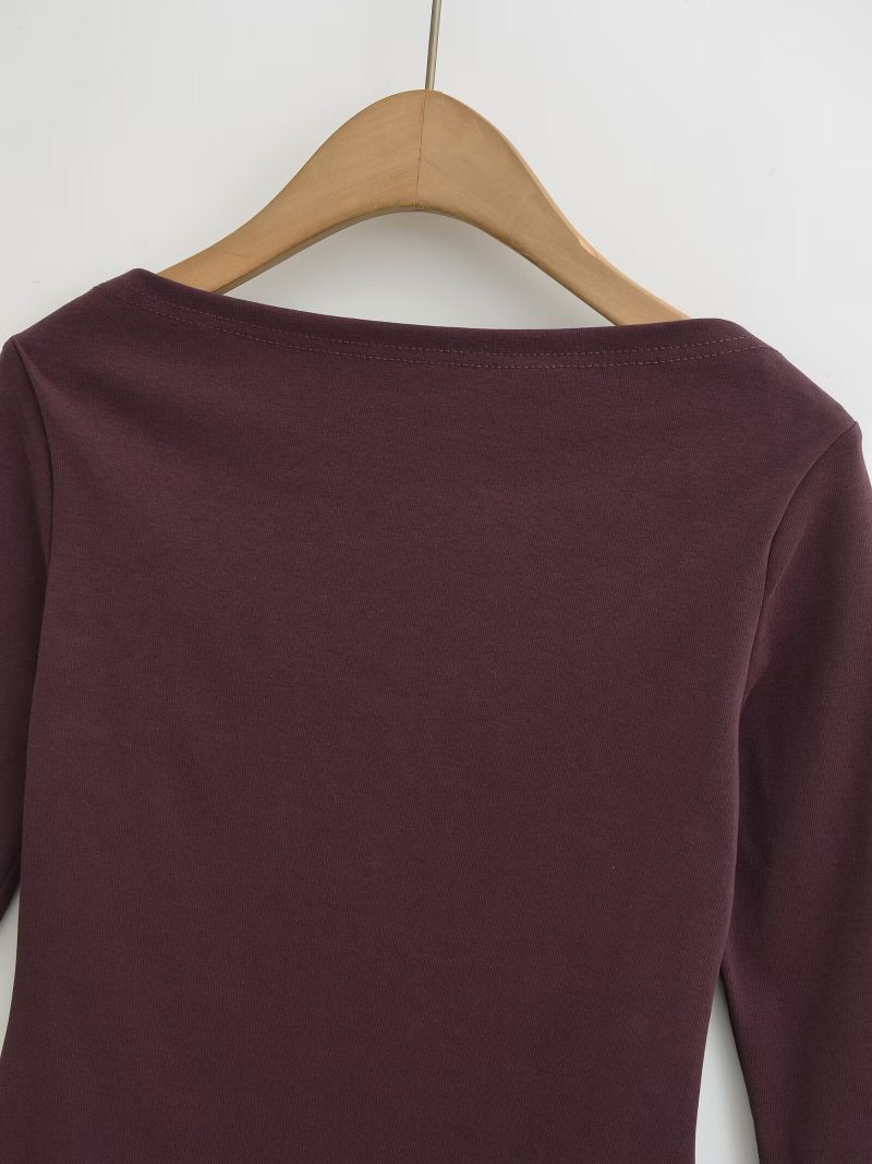 Ainoa Boat Neck Three Quarter Top