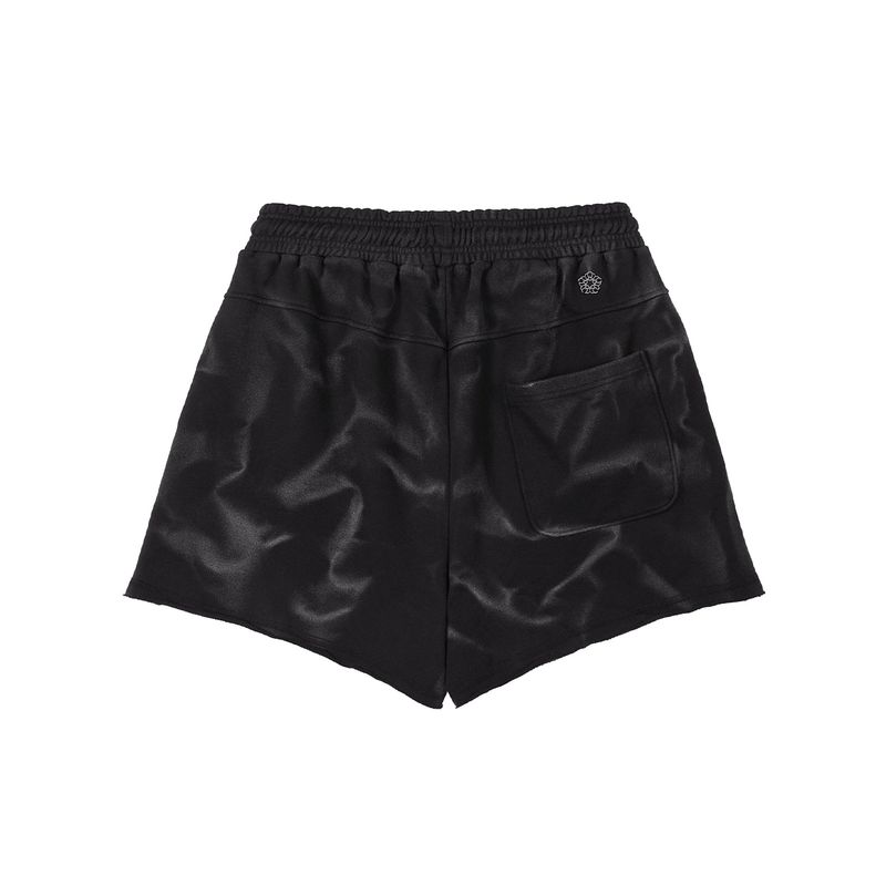 [24SS LSD COLLECTION] MUGUNG Bleach Washed Cotton Shorts_Black