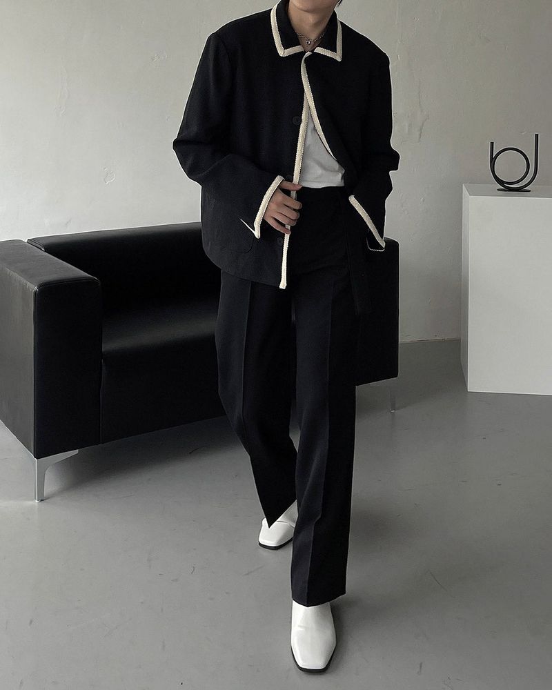SO Line Collar Tweed Jacket ver.4 (2 colors)