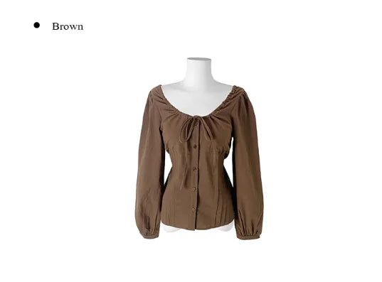 Cory Pintuck Ribbon Long Sleeve Blouse