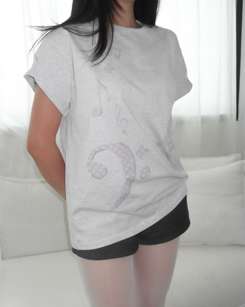Fazed(フェイズド)の「Do re mi T-shirt / white melange(Tops)」