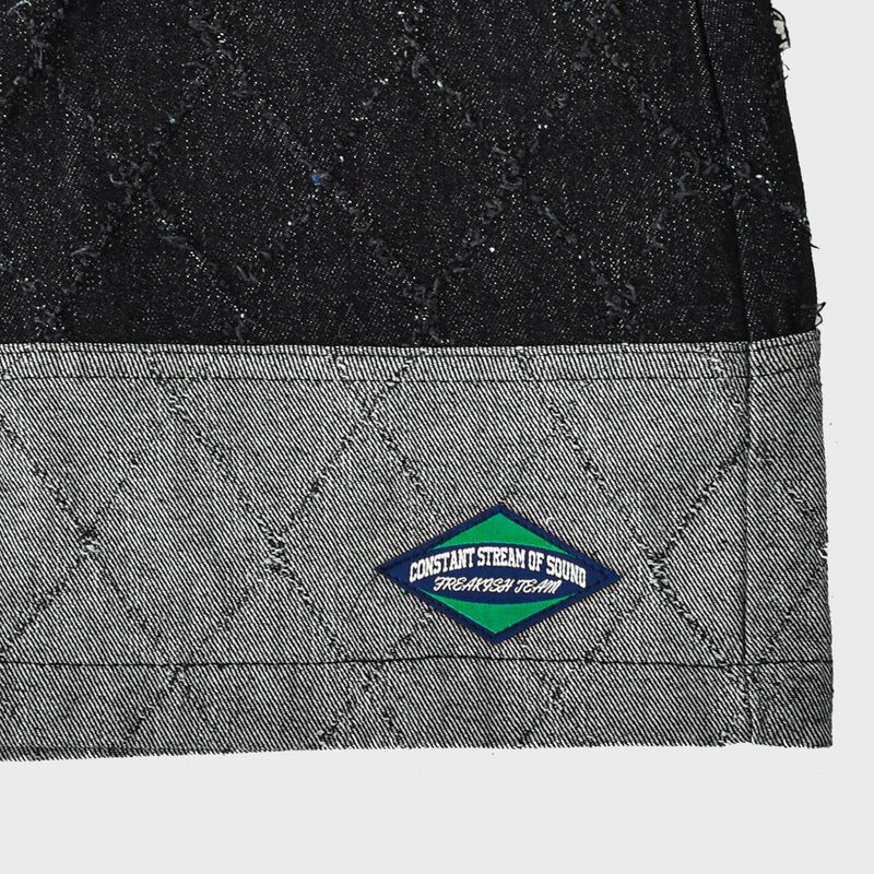 FENCE SWING DENIM MINI SKIRT (BLACK)