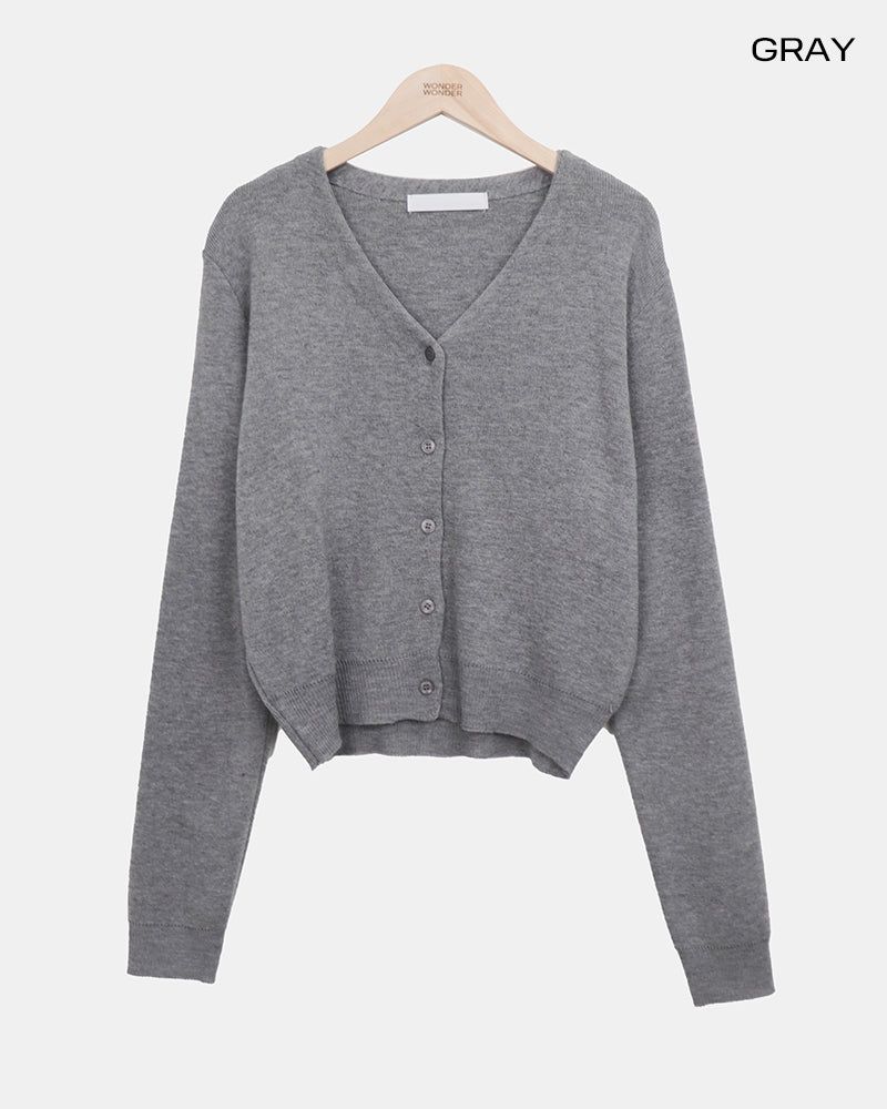 Hunin Basic V-Neck Knit Cardigan