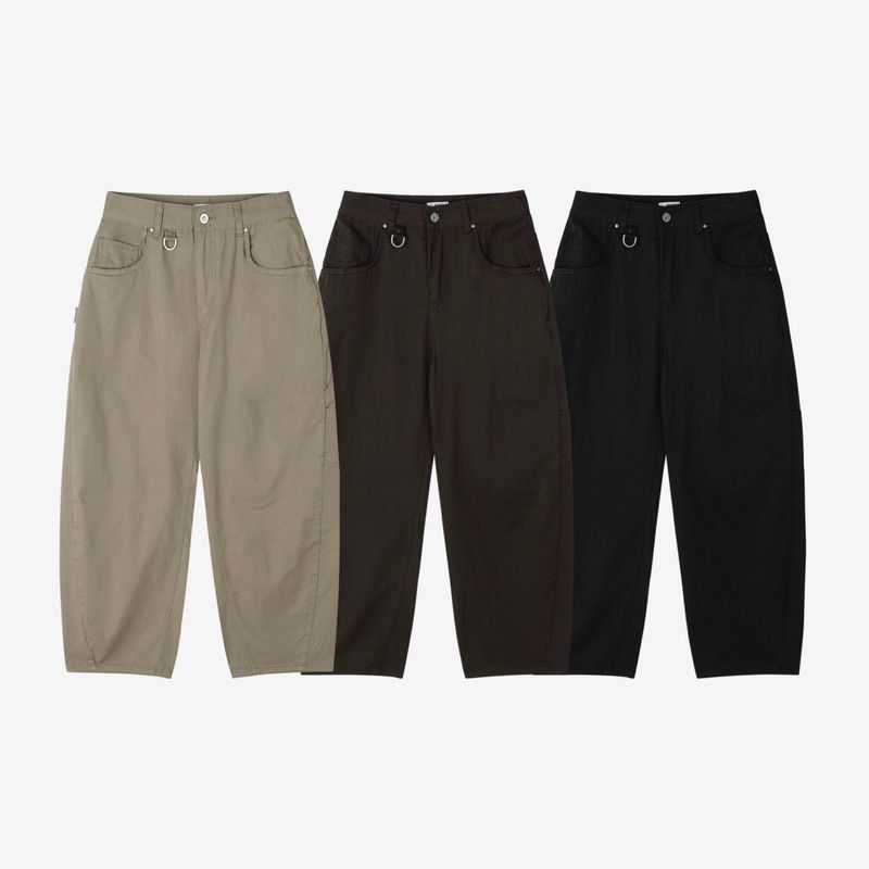 D-ring puttige curved pants