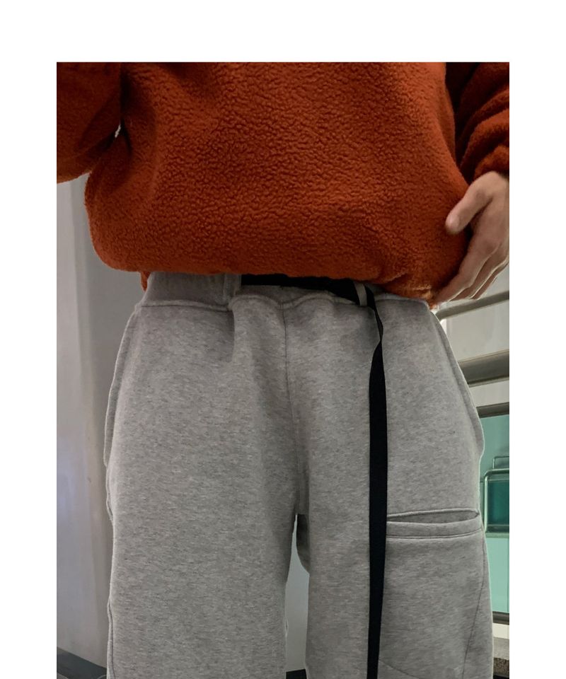 [Sweat ver.] Belt curve pants