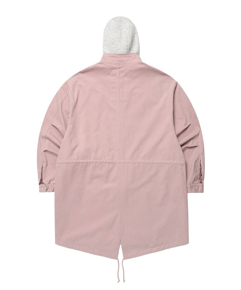 CHECK HOODED FISHTAIL JACKET PINK(CV2GFFB960A)