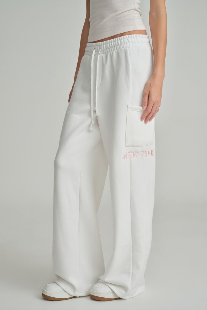 NYC sweatpants, Ivory