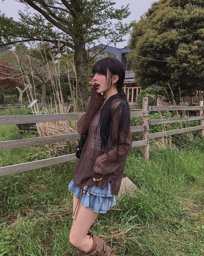 Bohemian Summer Eyelet Punching Knitwear
