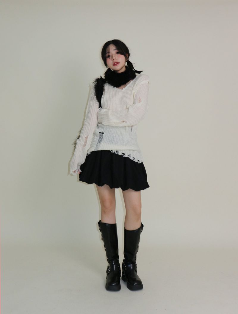 Cush Banding Pumpkin Balloon Mini Skirt