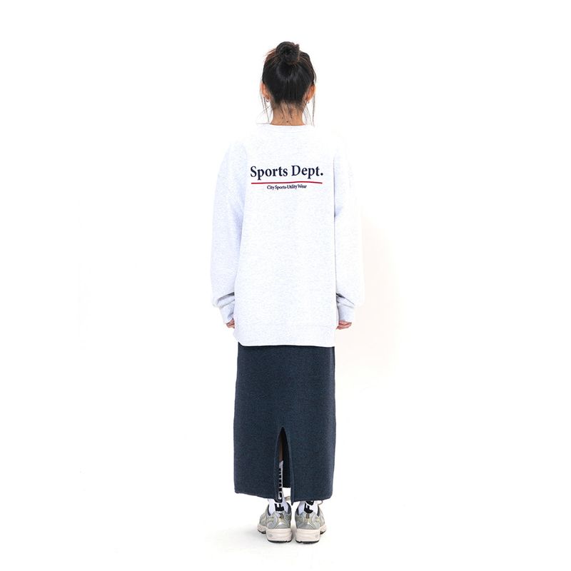 Sport Dept Flocking Logo Sweatshirt - Silver Grey