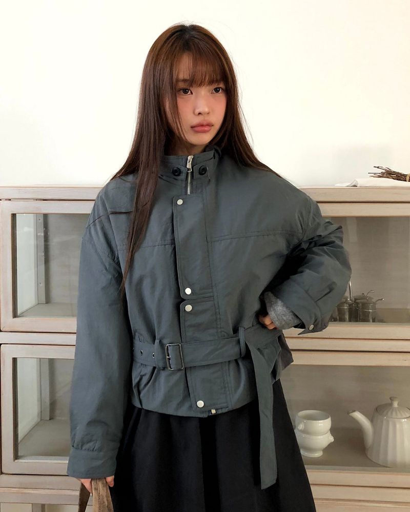 WONDER WONDER（ワンダーワンダー）の「Risha No-Collar Strap Button Quilted Cotton Field Jacket（Jackets/Outerwear）」