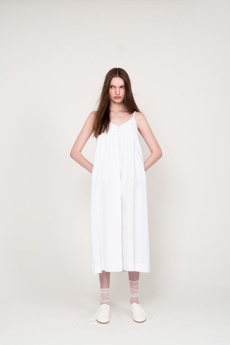 [3rd-Order]LAYERED SLEEVELESS LONG DRESS (WHITE)