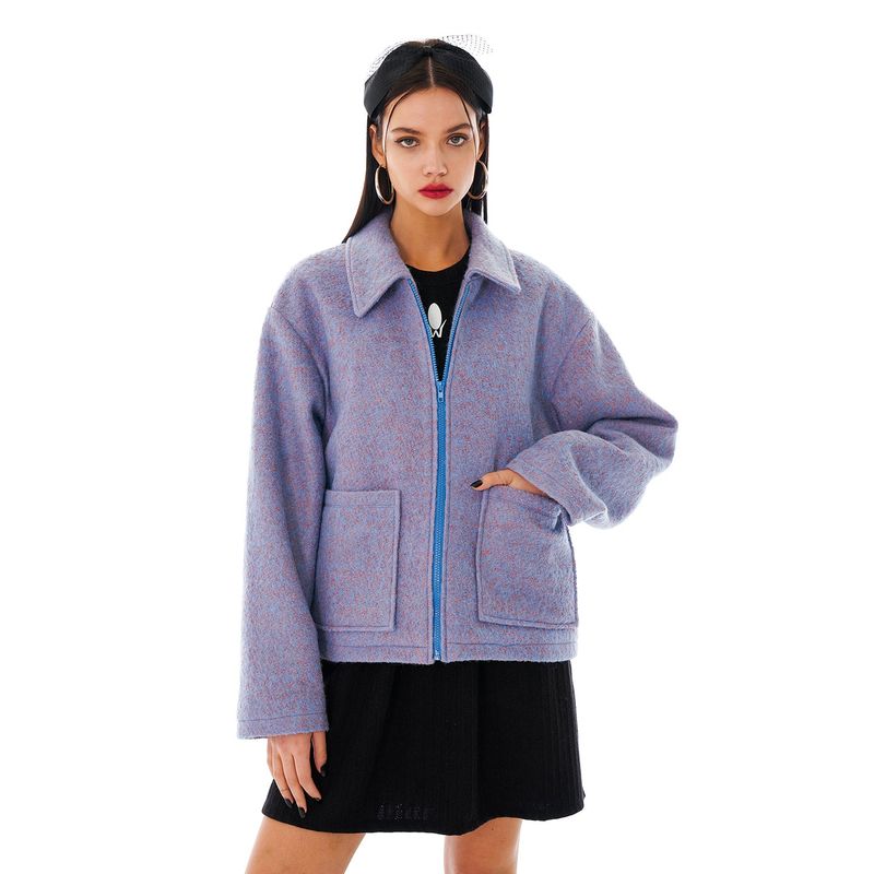 Stardust Boucle Wool Jacket [Dusty Blue]