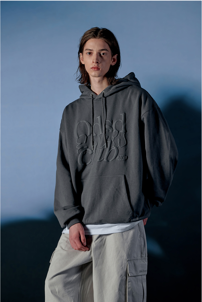 ODSD Embossing Logo Oversized Fit Hoodie