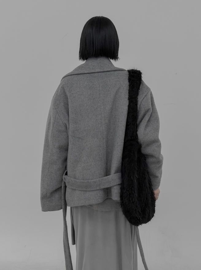 Poodle Wide Fur Shoulder Bag