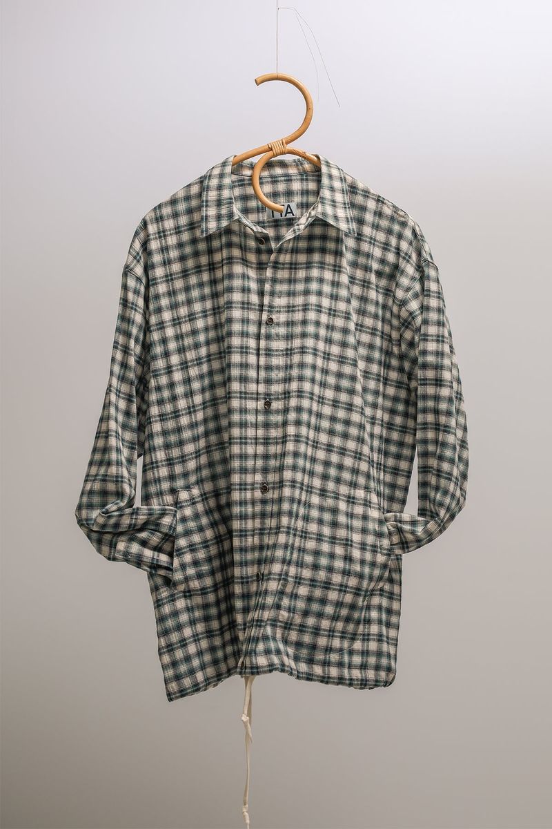 TARTAN POCKET SHIRKET(SHIRTS JACKET)-PERMANENT GREEN