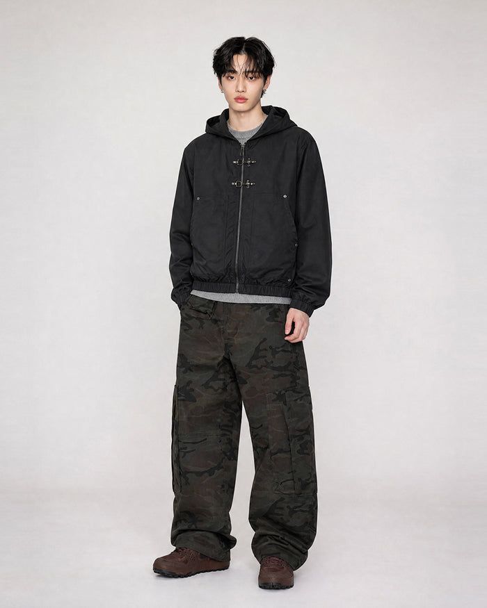 (UNISEX) Buckle Hood Jumper