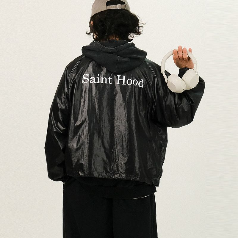 SEMIKAJI（セミカジ）の「HM SAINT グロッシーナイロンジャケット ウィンドブレーカー（ジャケット/アウター）」