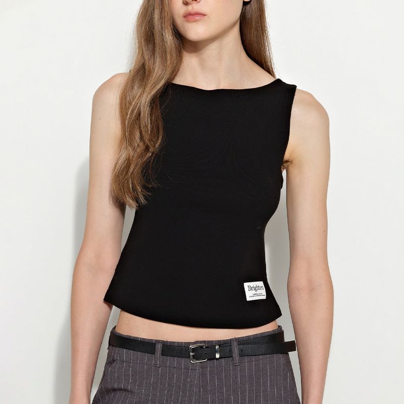 Essential Boat-Neck Black
