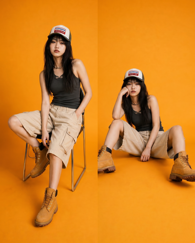 ヴィンテージパッチメッシュキャップ(KHAKI)