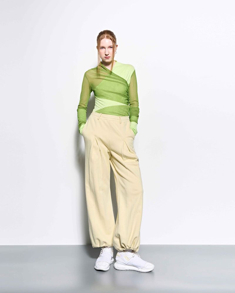 Layered Long Sleeve Top _ Green