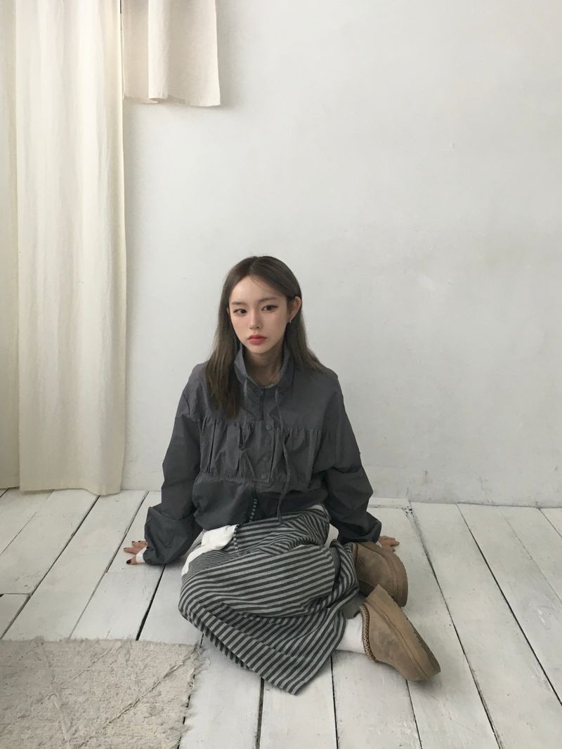 Bunny Stripe Banding Long Skirt (2c)