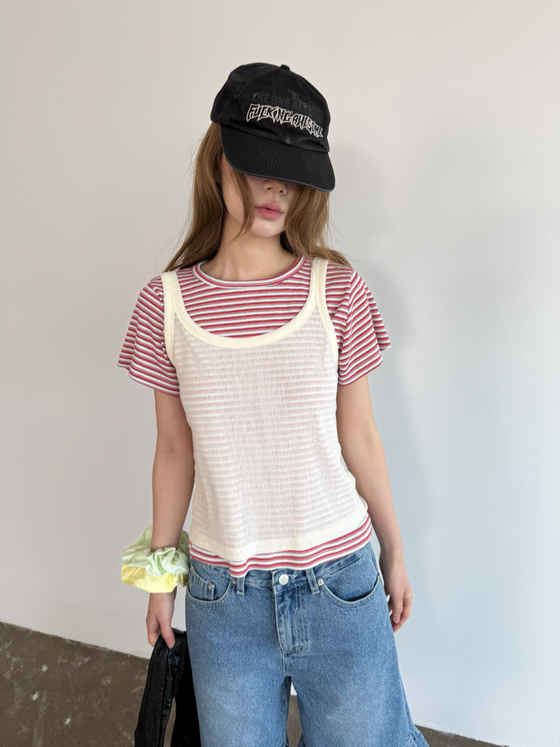 net sleeveless top
