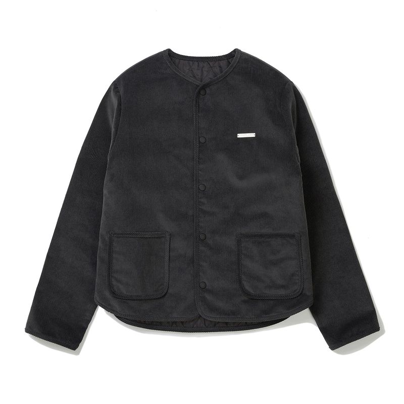 キルティングコーデュロイジャケット / Quilting Corduroy Jacket [CHARCOAL]