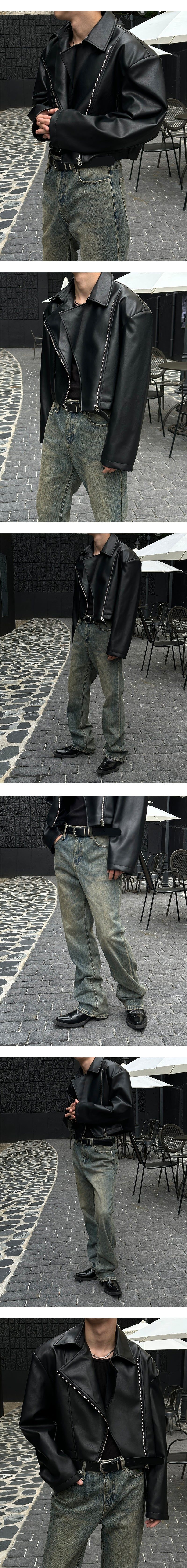  [F/W] Crop rider jacket